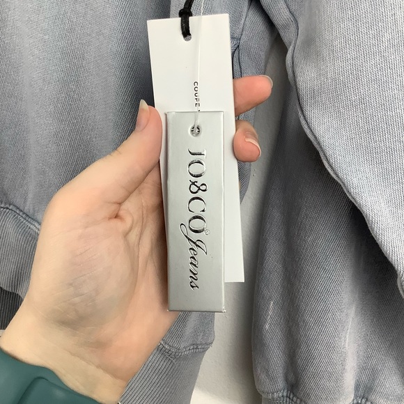 NWT J.O&CO Oversized Crewneck Sweatshirt in Indigo - Picture 6 of 8